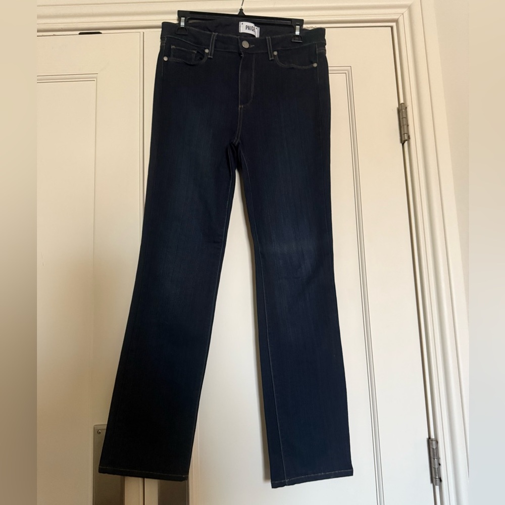 PAIGE Hoxton Straight Leg Dark Wash Jeans
